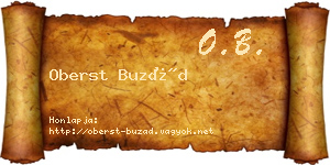 Oberst Buzád névjegykártya